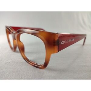 Cole Haan C6121 25 Tortoise & Red Square Eyeglass Frames 51-18-144